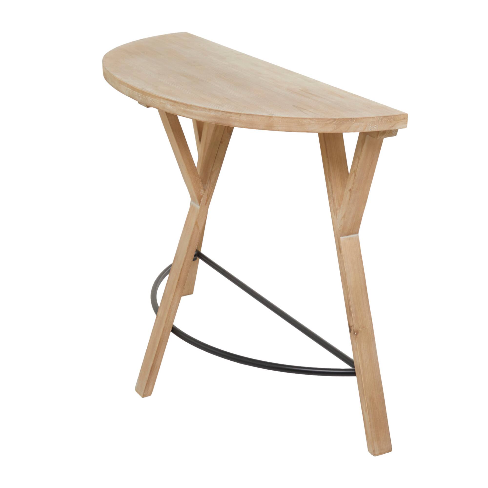 42" Brown Wood Modern Farmhouse Console Table